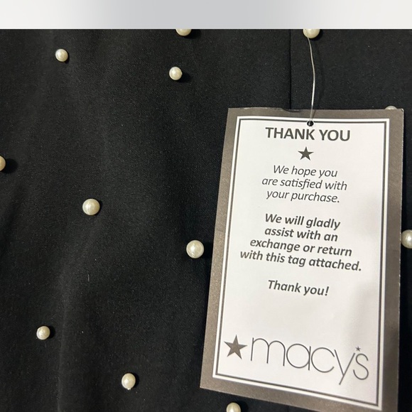 City Studio Black Dress with Pearl Details - Picture 4 of 4